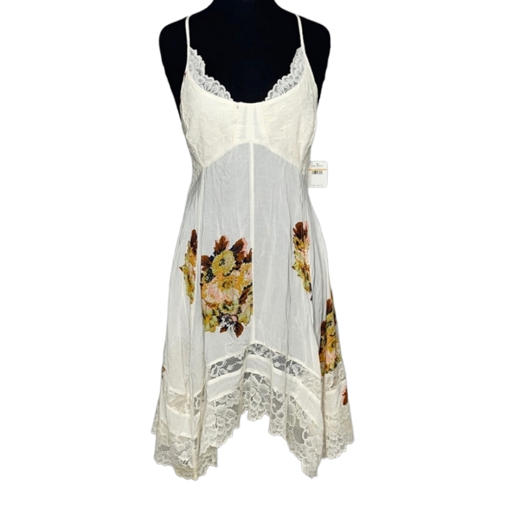 New! FREE PEOPLE WOMEN'S TABLE FOR 2 TRAPEZE DRESS - Picture 7 of 7